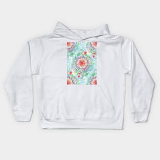 Messy Boho Floral in Rainbow Hues Kids Hoodie